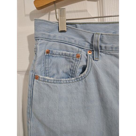 Levi's Low Pro Straight High Waisted Jeans Women's Size 31 (10/12) Distressed - Picture 9 of 15